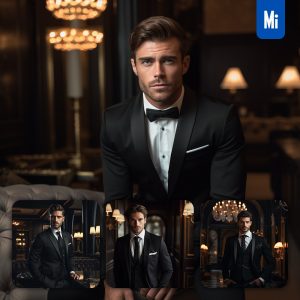 Midjourney Man Model Suit Luxury Pose
