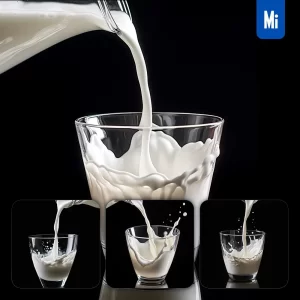 Midjourney Prompt Milk Cup Liquid Pouring Pour Glass Black Photography
