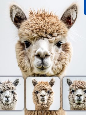 Midjourney Alpaca Head Face Photography