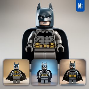 Midjourney Batman Lego 3D Character Toy Game
