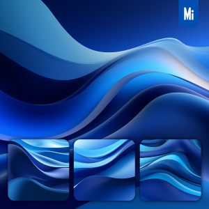 Midjourney Blue Gradients Wavy Abstract Background Wallpaper