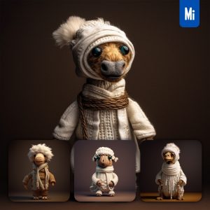 Midjourney Camel Doll Stuffed Toy Cartoon