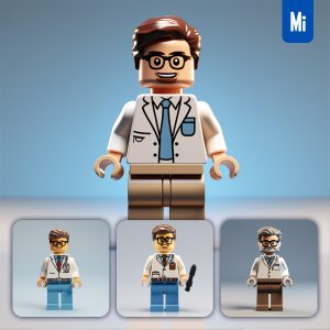 Midjourney Man Doctor Lego 3D Character Toy Game