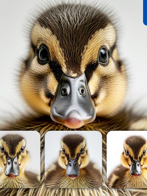 Midjourney Duck Face Head Photography