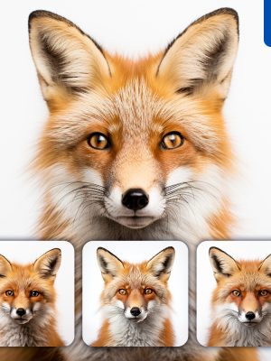Midjourney Fox Head Face Photography