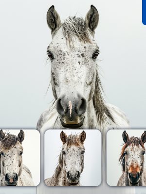 Midjourney Horse Head Face Photography