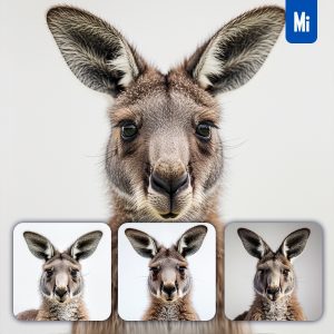 Midjourney Kangaroo Head Face Photography