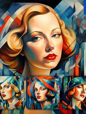 Midjourney Lady Beautiful Face Woman Illustration Painting