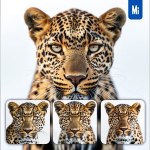 Midjourney Leopard Face Head Photography