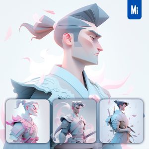 Midjourney Man Male Warrior Weapon Japanese