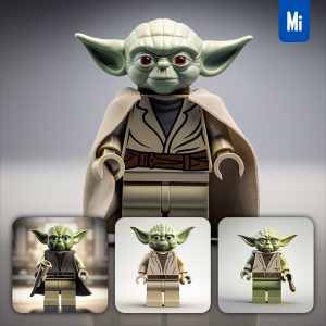 Midjourney Master Yoda Lego 3D Character Toy Game