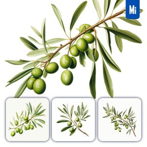 Midjourney Olive Branch Green Illustration