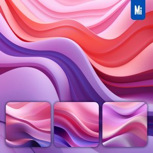 Midjourney Pink Purple Wavy Abstract Background Wallpaper