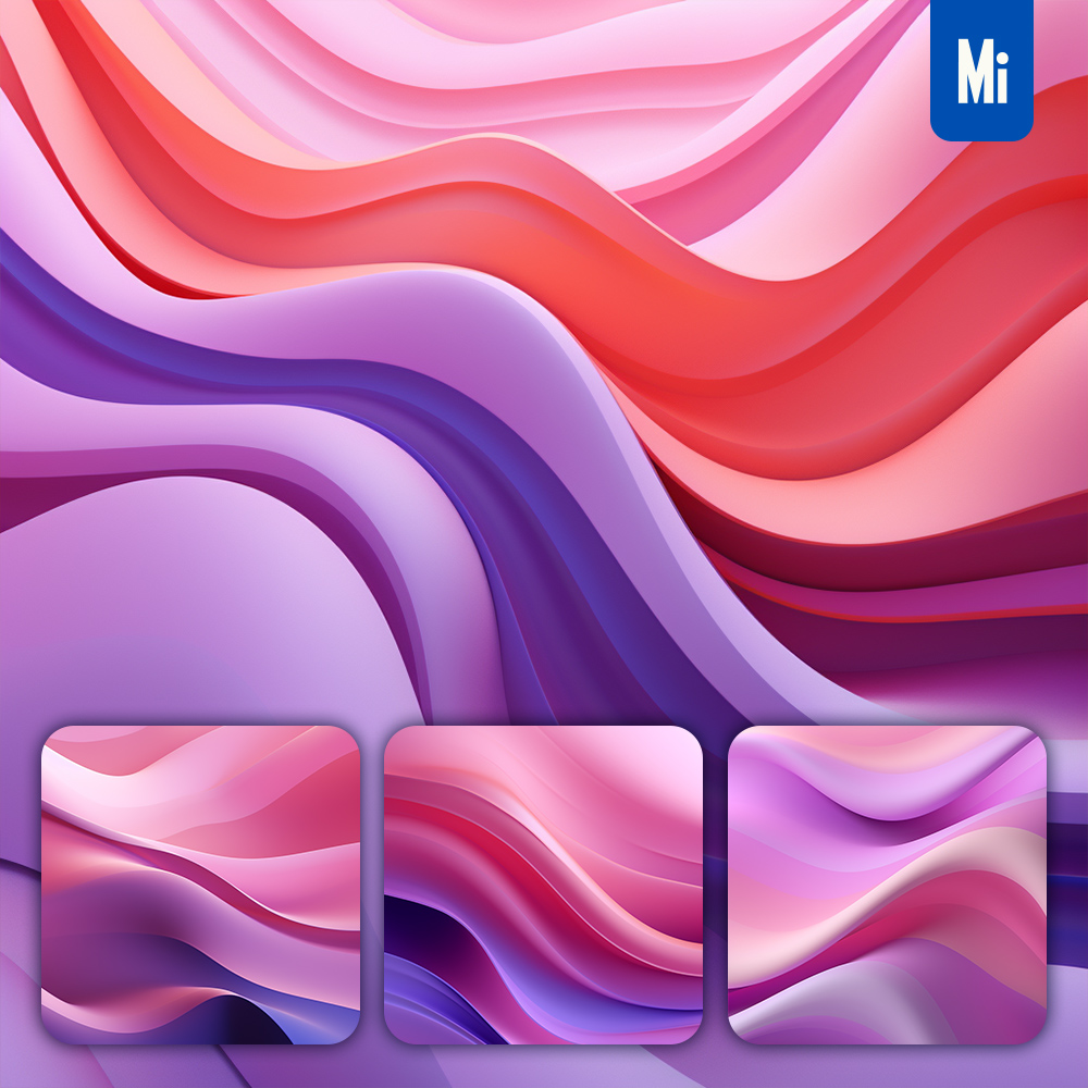 Midjourney Pink Purple Wavy Abstract Background Wallpaper