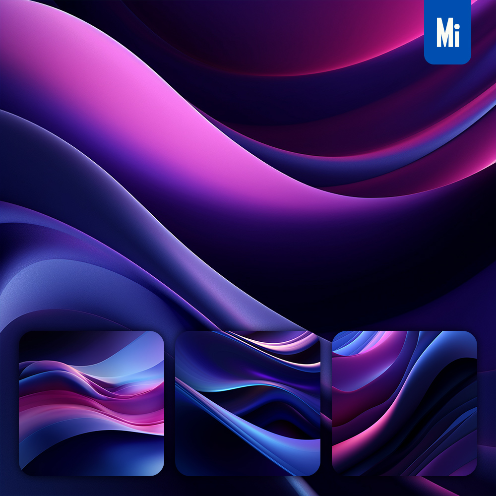 Midjourney Purple Wavy Abstract Background Wallpaper