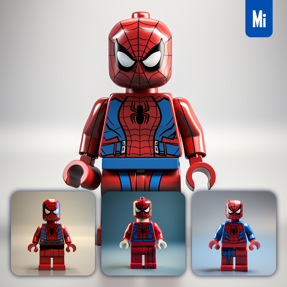 Midjourney Spider Man Lego 3D Character Toy Game
