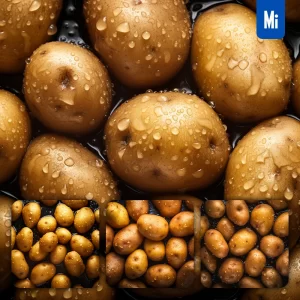 Midjourney Prompt Potato Fresh Water Drop Photography