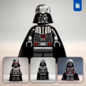 Midjourney Prompt Darth Vader Lego 3D Character Toy Game