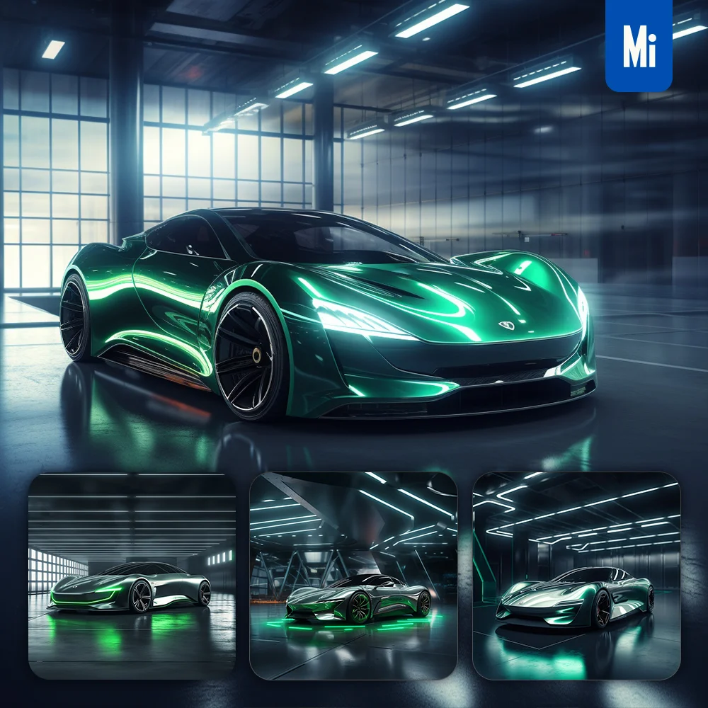 Midjourney Industrial Design Electric Sport Car 3D Concept
