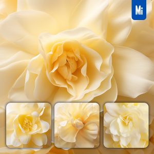 Midjourney Yellow Camelia Flower Purple Photography