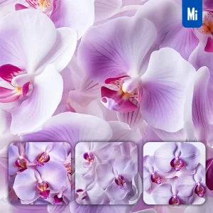 Midjourney Prompt Purple Orchid Flowers Petals Close Up Art Beauty Photography