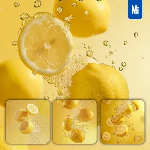 Midjourney Prompt Lemon Bubble Water Yellow Photography