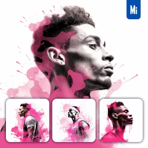 Midjourney Prompt Portrait Basketball Player Pink