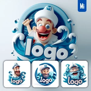 Midjourney Prompt Sailor Captain 3D Cartoon Logo