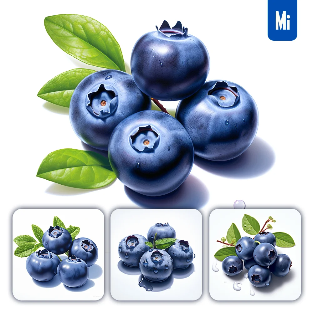 Midjourney Prompt Blueberry Leaves Leaf Illustration Painting