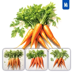 Midjourney Prompt Carrot Leaf Illustration Painting