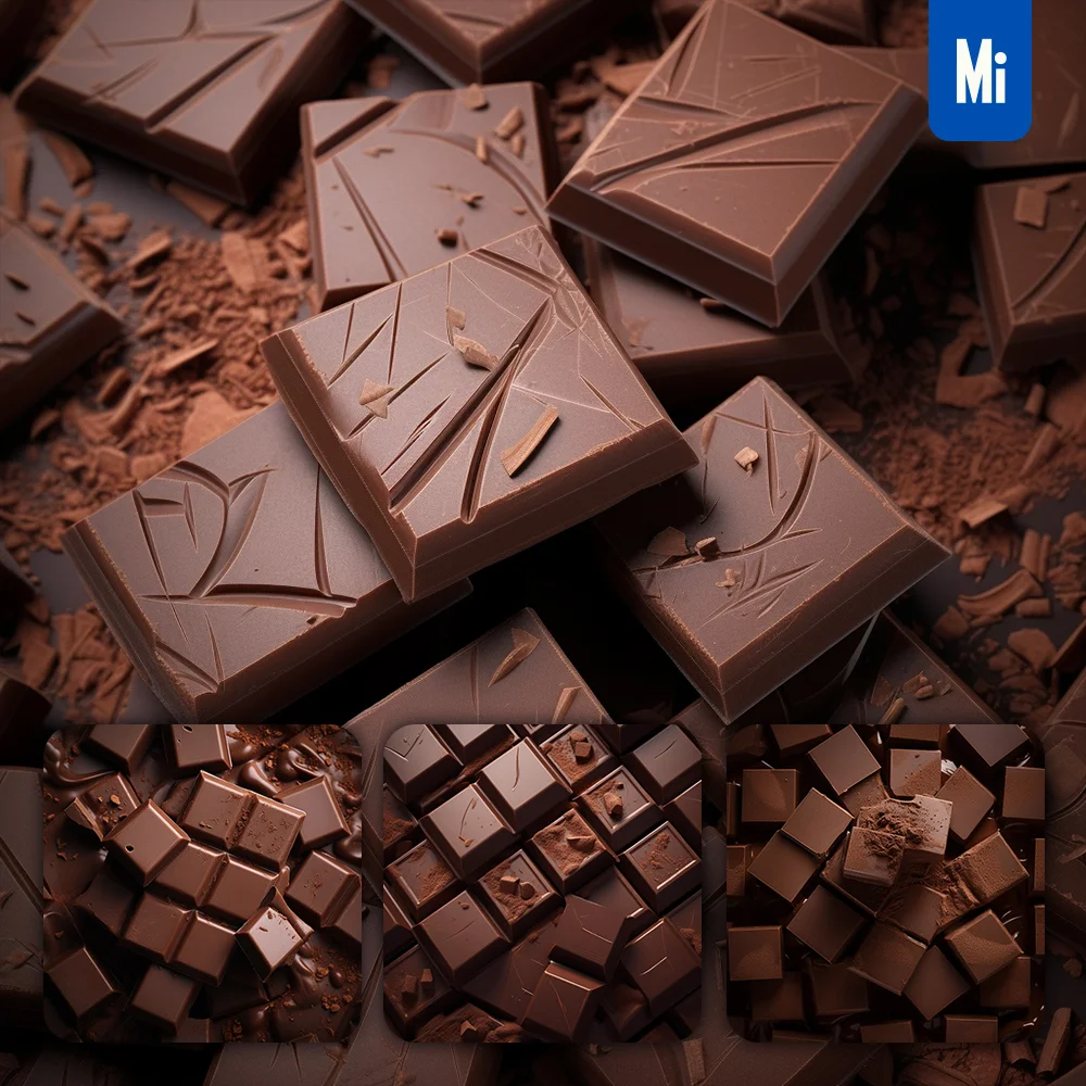 Midjourney Prompt Chocolate Block Photography