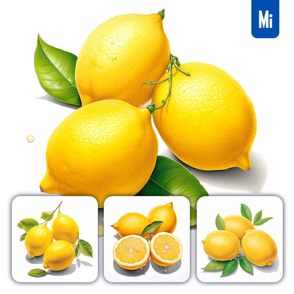 Midjourney Prompt Yellow Lemon Leaf Illustration Painting