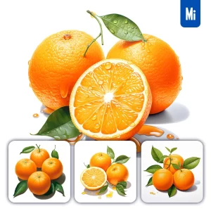 Midjourney Prompt Orange Leaf Illustration Painting