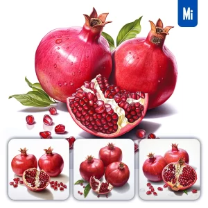 Midjourney Prompt Pomegranate Illustration Painting