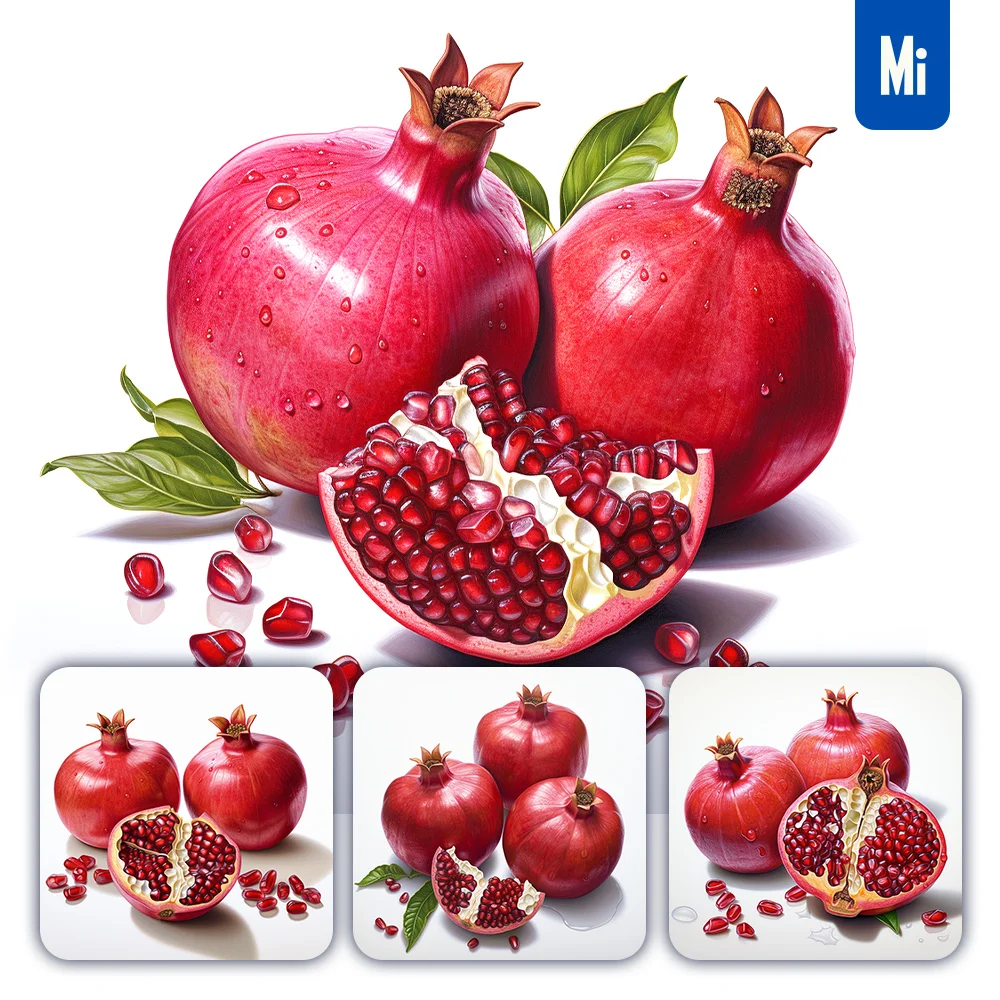 Midjourney Prompt Pomegranate Illustration Painting