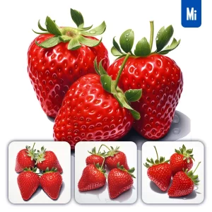 Midjourney Prompt Strawberry Leaf Illustration Painting