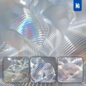 Midjourney Prompt White Transparent Light Glass Water Texture Wallpaper