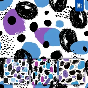 Midjourney Prompt Dot Dotted Pattern Abstraction Painting Rounded Wallpaper Background Purple