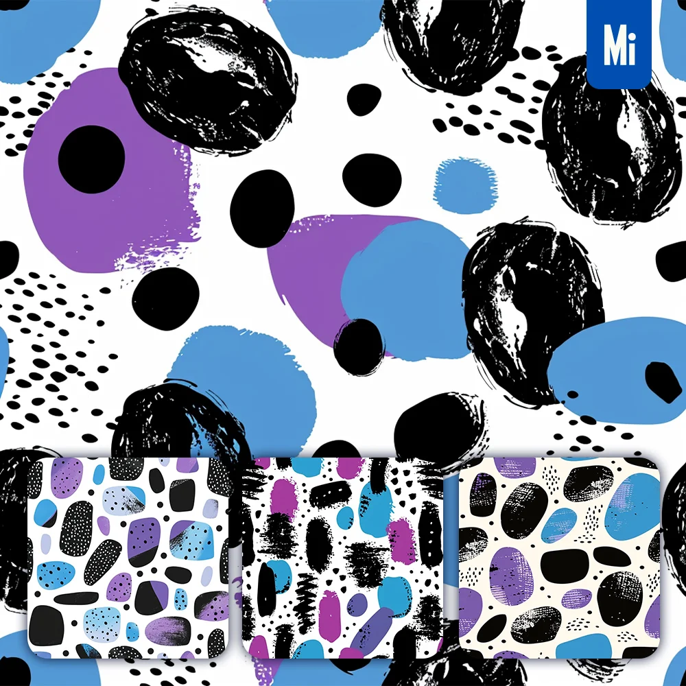 Midjourney Prompt Dot Dotted Pattern Abstraction Painting Rounded Wallpaper Background Purple