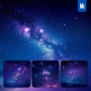 Midjourney Prompt Starry Sky Galaxy Star Night Blue Dark Space National Photography