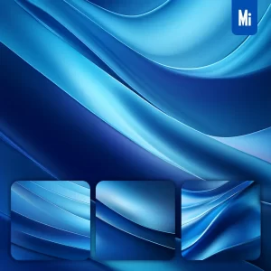 Midjourney Prompt Blue Shiny Gradient Soft Silk Wallpaper Background