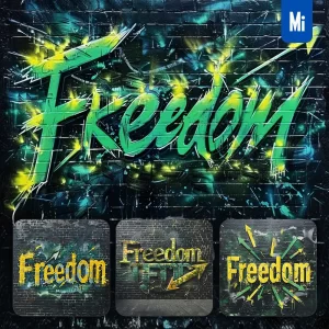 Midjourney Prompt Freedom Font Type Graffiti Wall Word Painting Typography Art