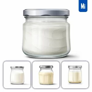 Midjourney Prompt Glass Bottle Mayonnaise Jar Label Photography Mockup