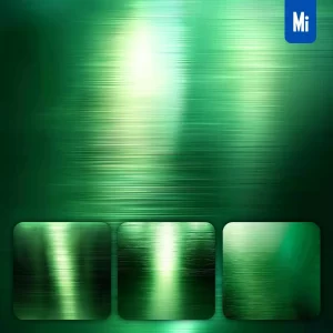 Midjourney Prompt Green Metal Light Shiny Gradient Wallpaper Background