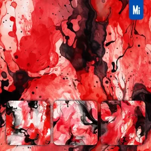 Midjourney Prompt Red Black Color Watercolor Painting Colorful Pattern Background Wallpaper
