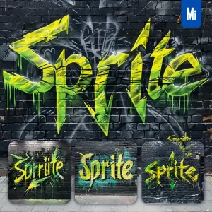 Midjourney Prompt Sprite Font Type Graffiti Wall Word Painting Typography Art