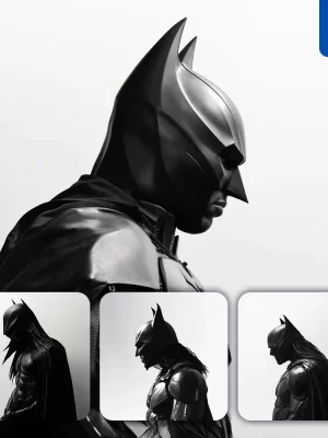 Midjourney Prompt Batman Black Photography Face Head Silhouette