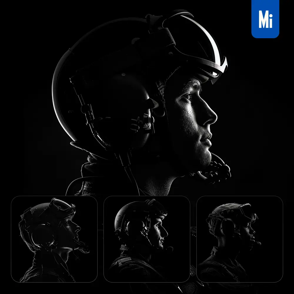 Midjourney Prompt United States Air Force Pilot Black White Light Face Head Mysterious Silhouette Photography