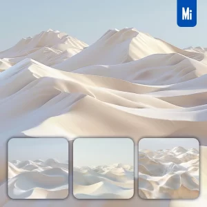 Midjourney Prompt Desert Nefud White Scene 3D Model