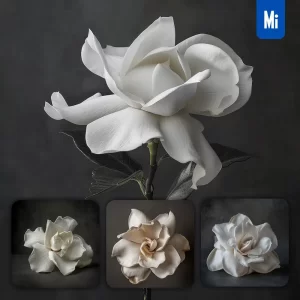 Midjourney Prompt Gardenia Flower Bloom Single Red Photography